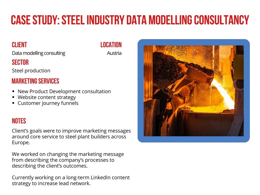 Data for steel industry case study card