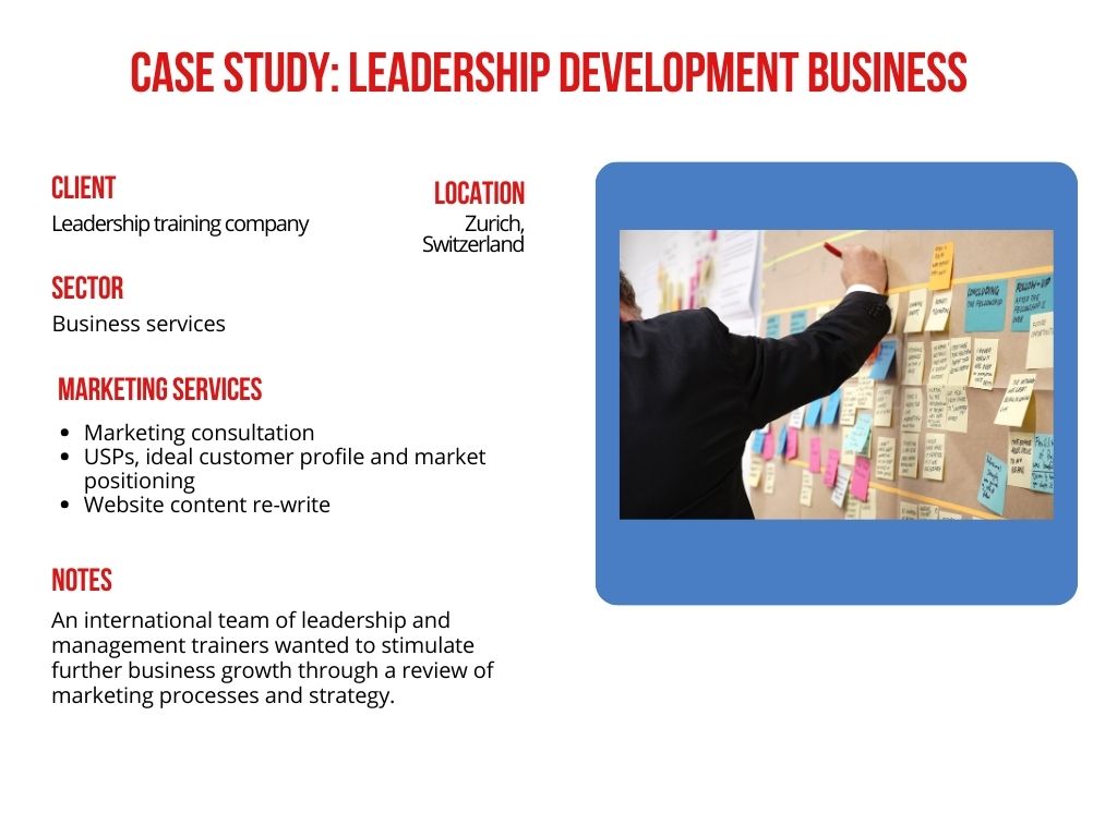 Leadership development case study card