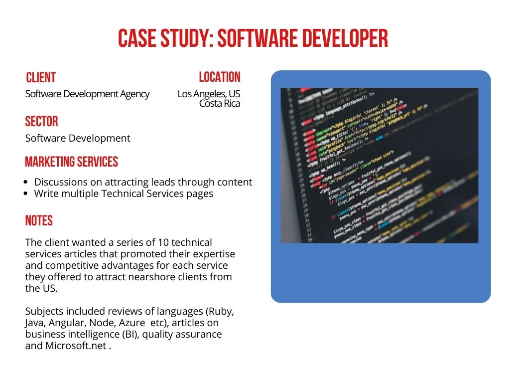 Software dev Costa Rica case study card