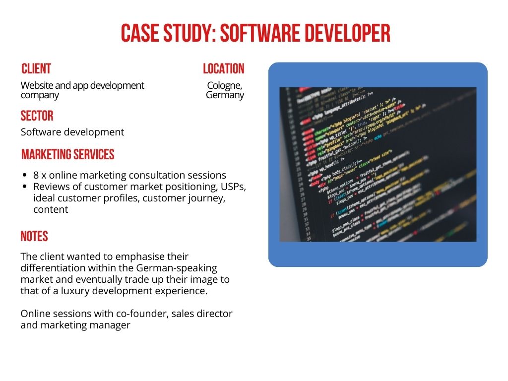 Software dev case study card