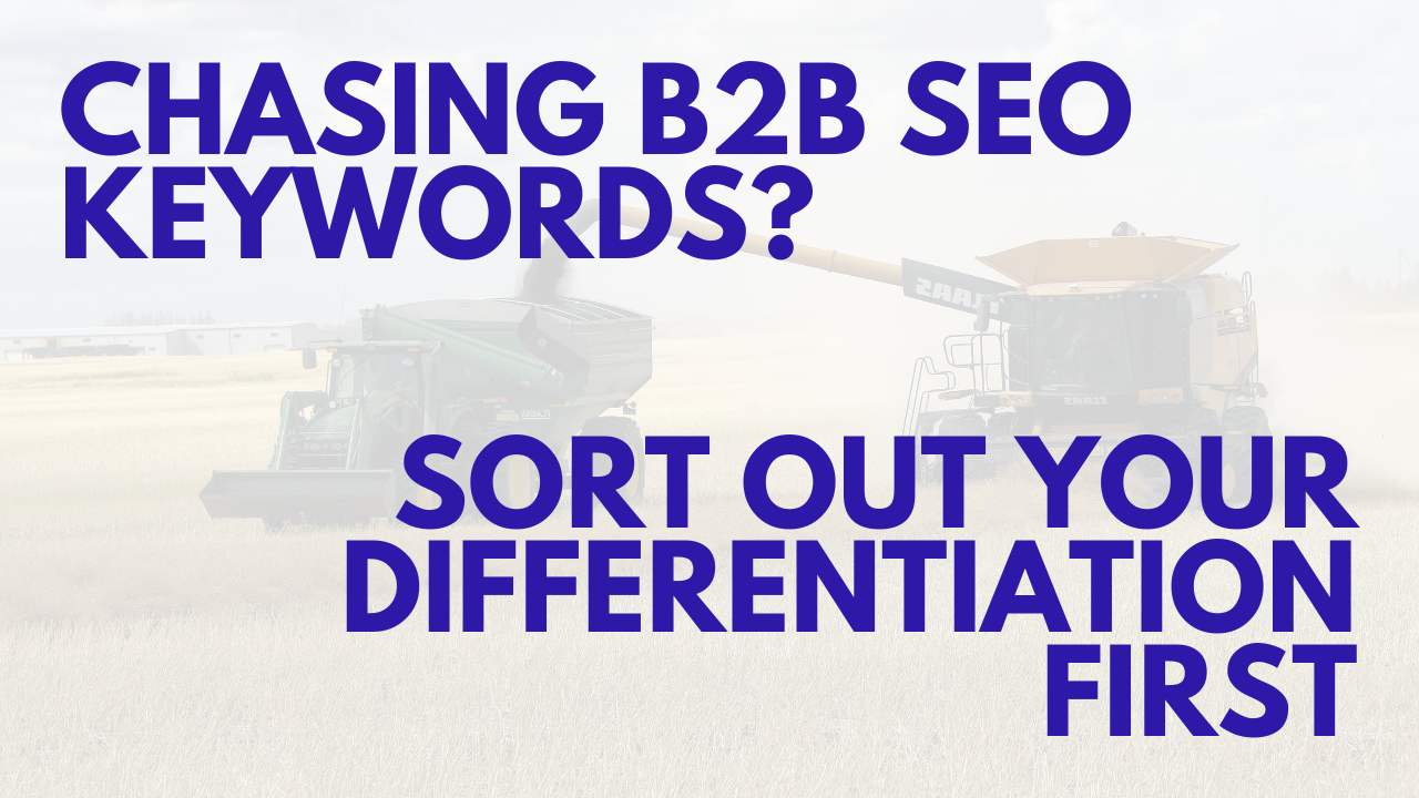 chasing seo keywords sort out your differentiation first